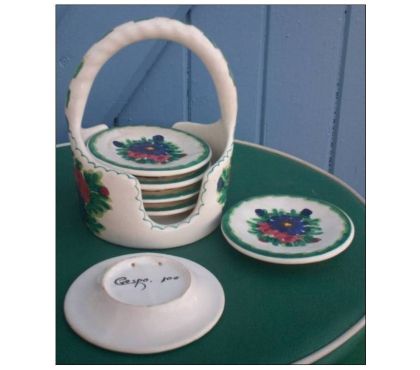 Décoration-Art-Antiquité Montauban Tarn-et-Garonne - Photos Vivastreet Panier miniature et ses 6 assiettes en faience