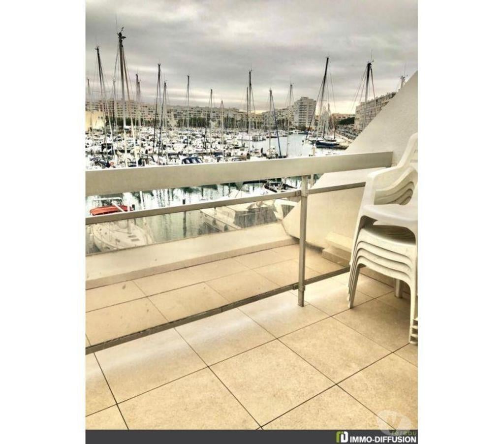 F2 meublé à Carnon Plage/Port - Résidence à 150m de la plage - Bail commercial avec loyer mensuel de 578€ HT - Soumis au statut LMNP - Prix de vente