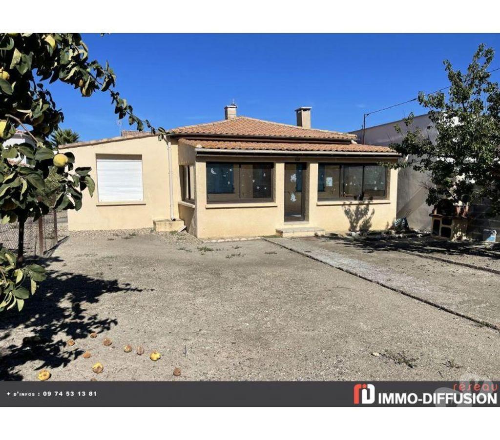 Charmante villa plain-pied proche de BEZIERS - 100m2 habitables sur 595m2 de terrain - 3 chambres - Véranda 18,50m2 - Menuiseries