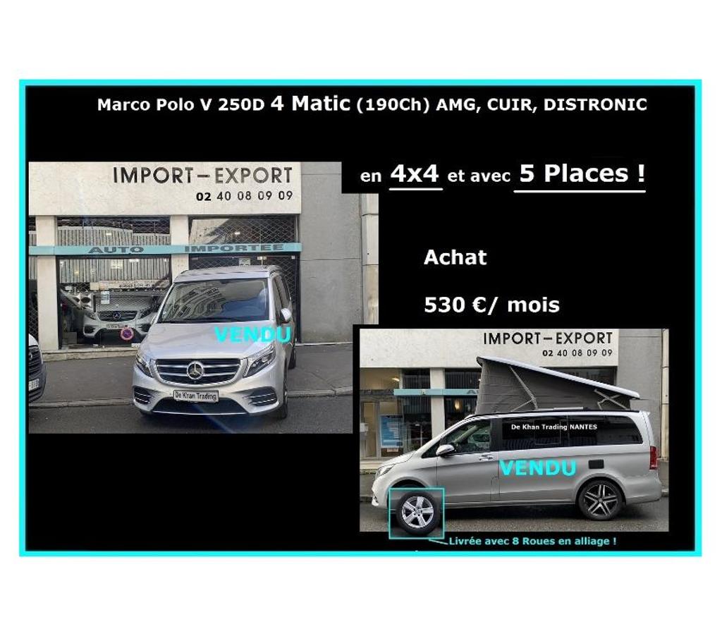 Camping car occasion Loire-Atlantique Nantes - Photos Vivastreet Mercedes Marco Polo 5 Places 4Matic V 250D Westfalia NANTES