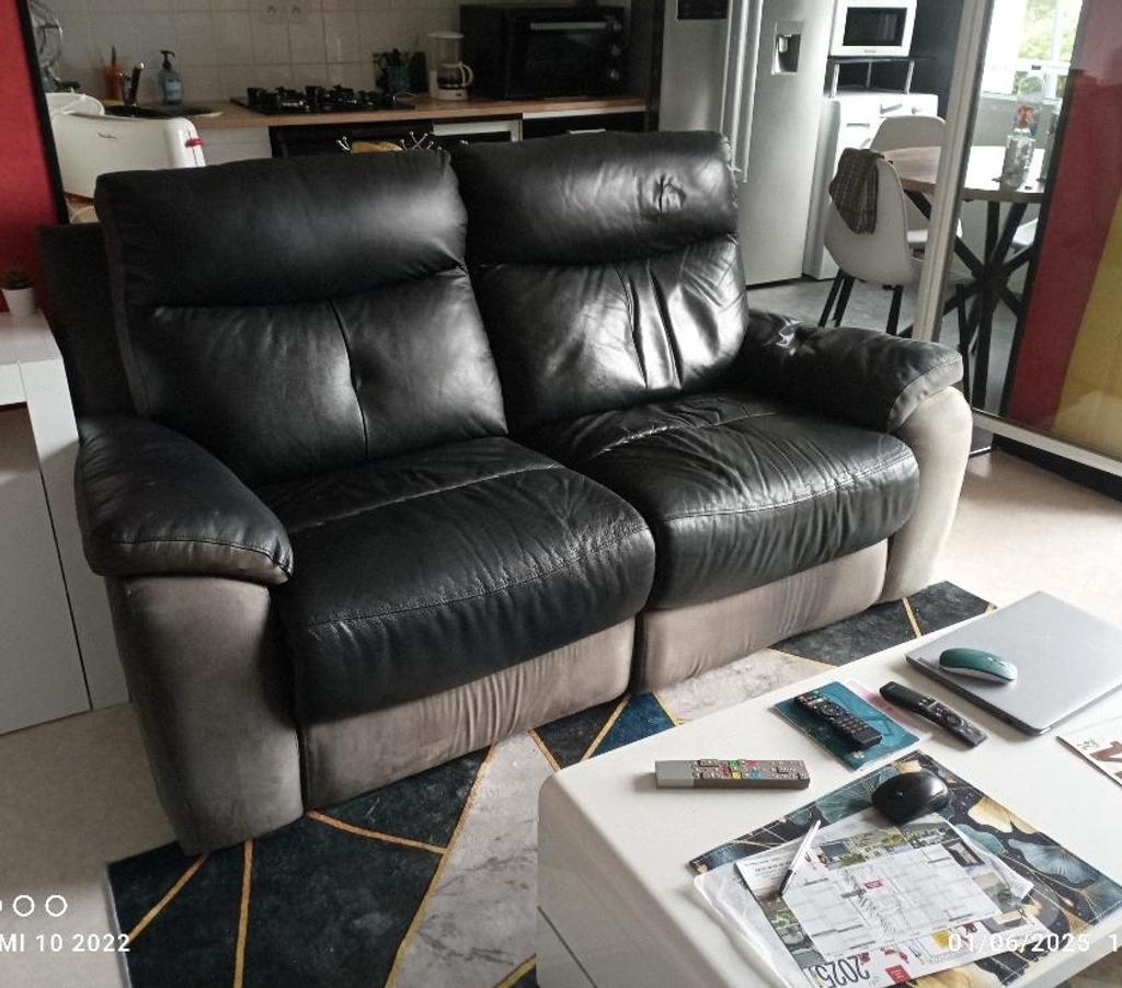 Ameublement & art de la table Ille-et-Vilaine Bruz - 35170 - Photos Vivastreet canape relax cuir noir confortable