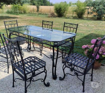 Ameublement & art de la table La Force Dordogne - Photos Vivastreet Table fer forgé avec plateau verrem