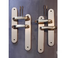 4 Poignées de porte laiton massif