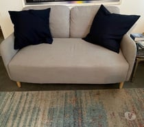 Canapé 2 places gris clair La Redoute Intérieurs bon état