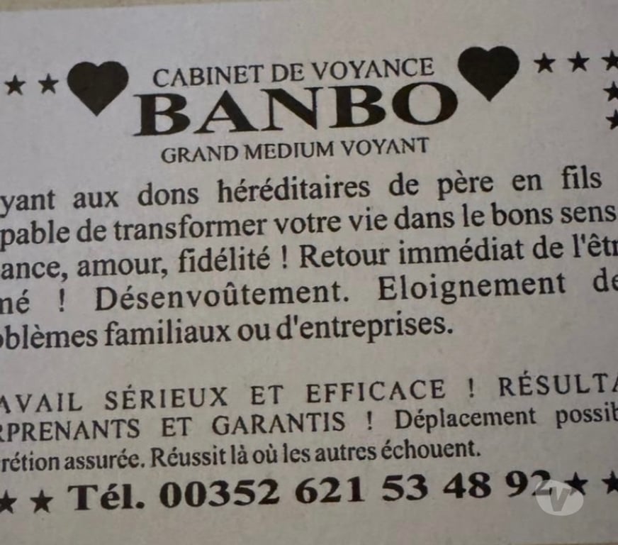Horoscope - Voyance Aube Bouy Luxembourg - 10220 - Photos Vivastreet PROFESSEUR BANBO