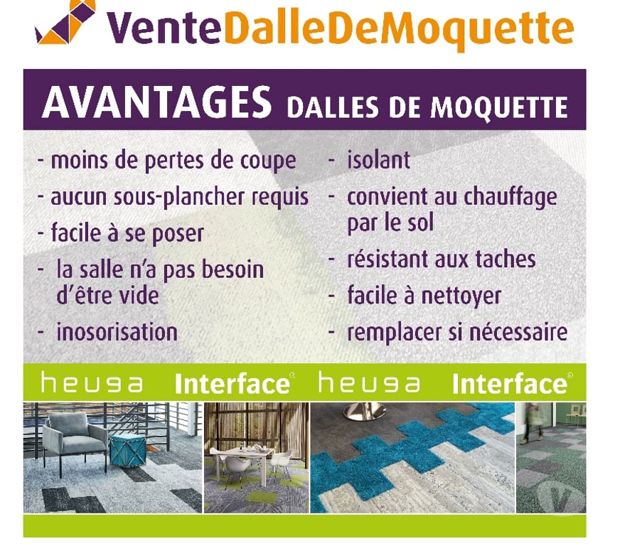 Ameublement & art de la table Nord Lille - Photos Vivastreet Mélange joyeux et coloré de dalles de moquette d'Interface