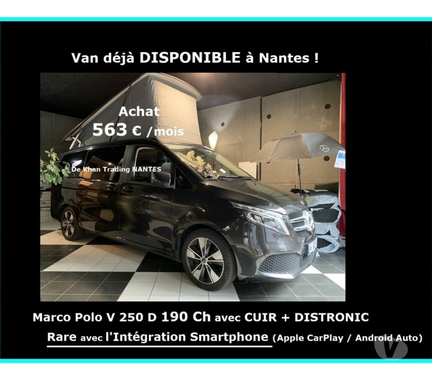 Voiture d'occasion Loire-Atlantique Nantes - Photos Vivastreet Mercedes Marco Polo V 250D Apple CarPlay Westfalia NANTES