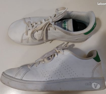 Chaussures occasion Mezieres sur Couesnon Ille-et-Vilaine - Photos Vivastreet Baskets Adidas blanc et vert taille 37 1 3