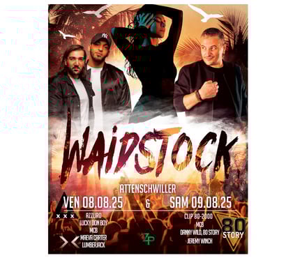 Billets spectacles Attenschwiller Haut-Rhin - Photos Vivastreet 2 pass 2 jours pour le WAIDSTOCK Festival vendredi + samedi