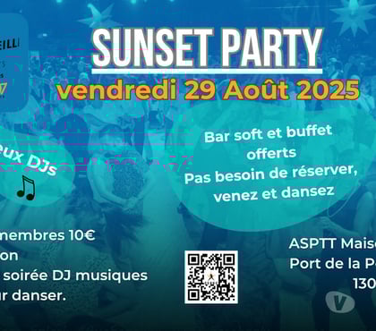 Concerts - Théâtre - Spectacles Marseille Marseille - Photos Vivastreet Sunset Party - Soirée DJ pour danser