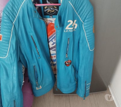 Vêtements occasion Amiens Amiens - Photos Vivastreet Vends Blouson cuir bleu.