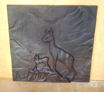 plaque de cheminée en fonte