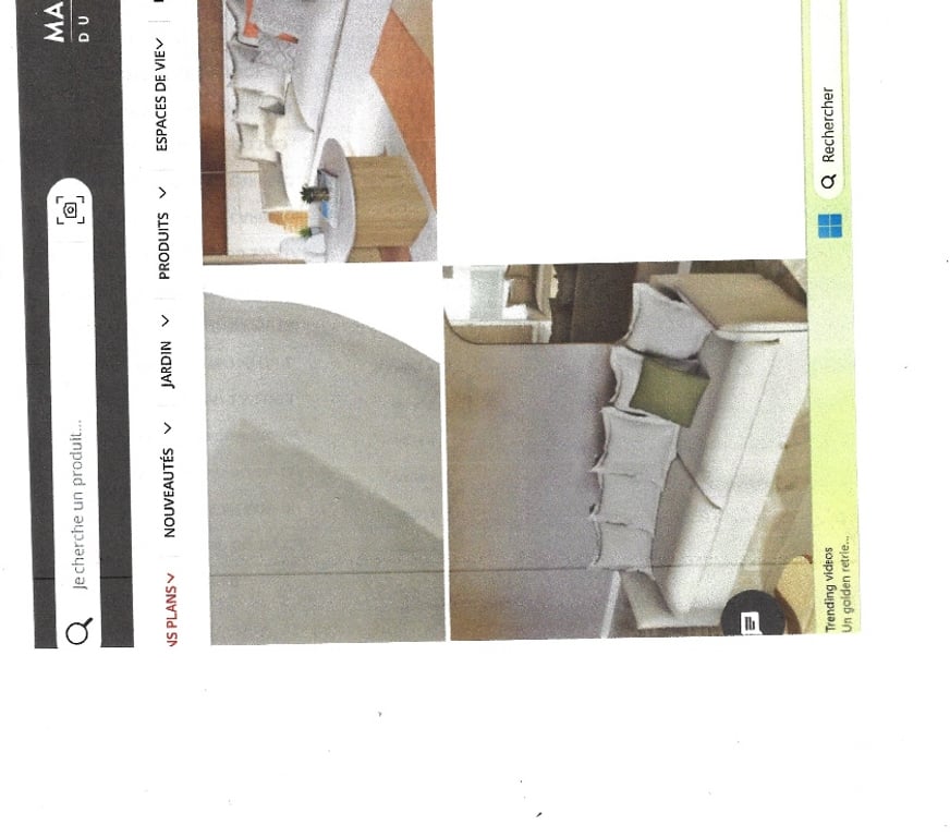 Ameublement & art de la table Var Le Muy - 83490 - Photos Vivastreet Vends canapé tissu blanc 3 places "Maison du Monde"