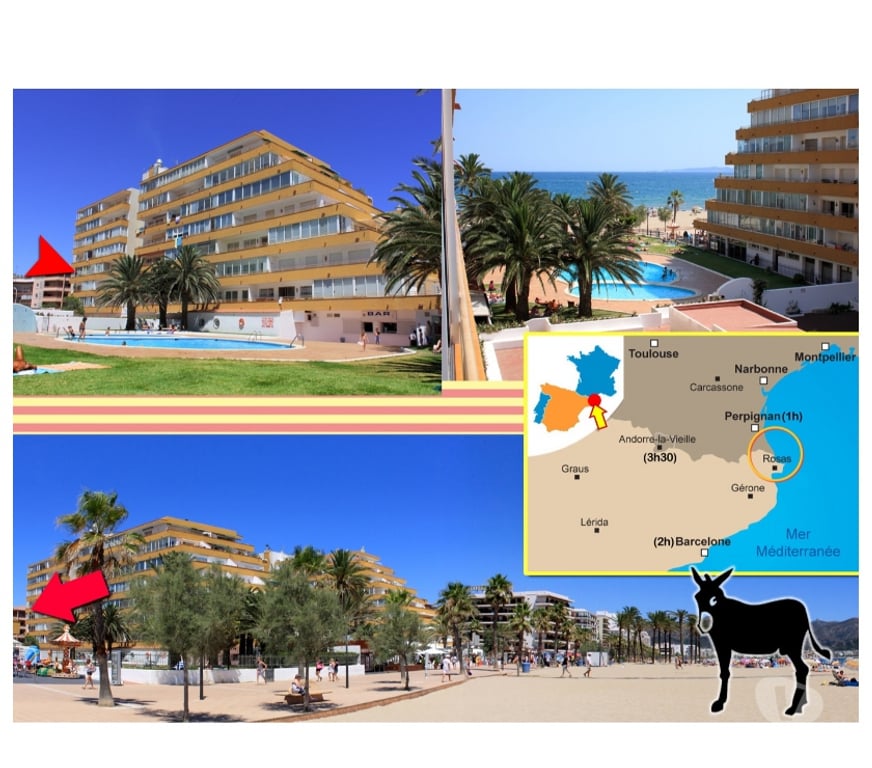 location saisonniere Espagne - Photos Vivastreet ROSAS piscine plage dates ci dessous 85€Nuit