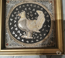 Tableau en tapisserie encadrée birmane