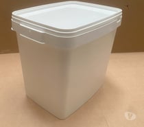 Seau rectangulaire Alimentaire 20 litres avec couvercle