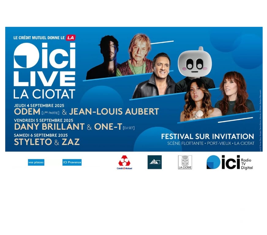 Spectacles Bouches-du-Rhône La Ciotat - 13600 - Photos Vivastreet 2 billets pour " Ici Live La Ciotat " jeudi 4 septembre