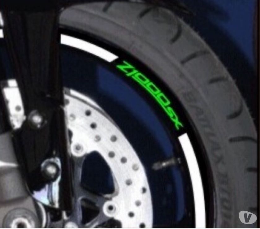 LISERETS JANTES MOTO ZZR 1400 STICKERS kit pour 2 jantes 40 couleurs