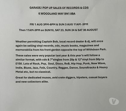 Car Boot Sale Withdean Brighton - Photos for Pop Up Record & CD Fair
