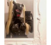Latex hood pvc crossdresser