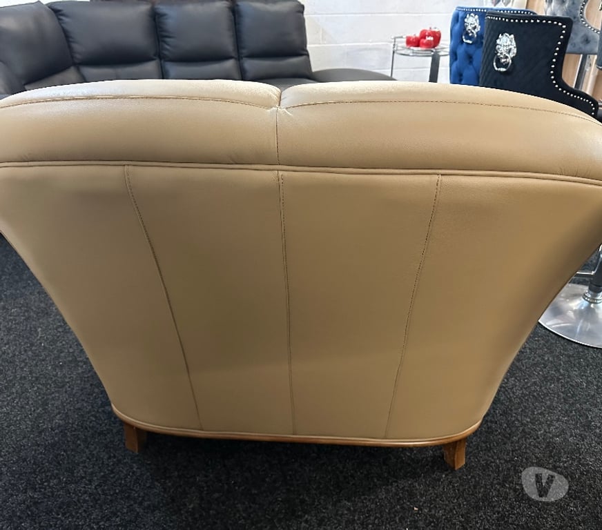Furniture South Yorkshire Sheffield - Photos for Sofa 2seater plus Armchair in full genuine leather col Beige
