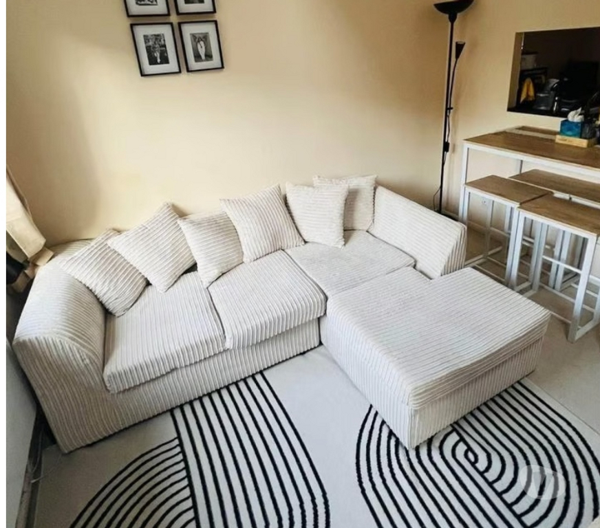 Furniture Cornwall London Apprentice - Cornwall - Photos for Dylan Right Hand Cream Jumbo Cord Corner Sofa
