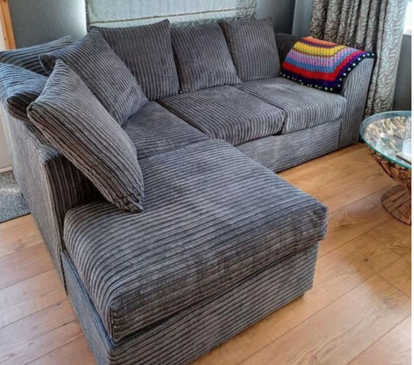 Furniture West Yorkshire Leeds - Photos for Comfortable Corner Grey Fabric Sofa – Excellent Condition