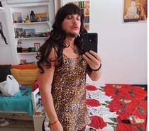 In September, Crossdresser in Cork city in a private place.