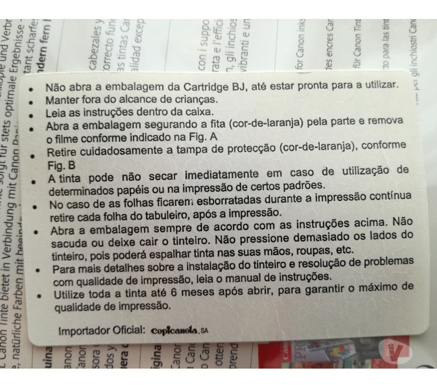 Computadores e Telemóveis Águeda - Fotos para Tinteiro Canon BCI-24 Color Original Novo